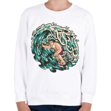 PRINTFASHION Szörfös - Gyerek pulóver - Fehér gyerek pulóver, kardigán