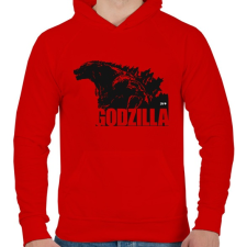 PRINTFASHION Szörnyeteg - Férfi kapucnis pulóver - Piros férfi pulóver, kardigán