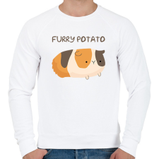 PRINTFASHION Szőrös krumpli - Férfi pulóver - Fehér férfi pulóver, kardigán