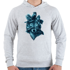 PRINTFASHION Szövetség - Férfi kapucnis pulóver - Sport szürke