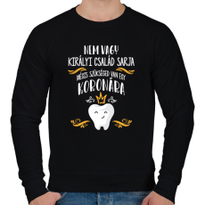 PRINTFASHION Szükséged van egy koronára - Férfi pulóver - Fekete