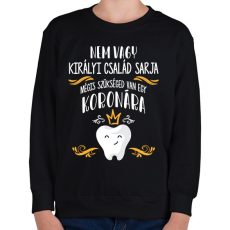 PRINTFASHION Szükséged van egy koronára - Gyerek pulóver - Fekete