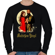 PRINTFASHION Szulejmán - Férfi pulóver - Fekete férfi pulóver, kardigán