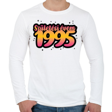 PRINTFASHION Születésem éve - Évszámmal - Férfi hosszú ujjú póló - Fehér