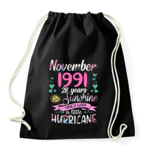 PRINTFASHION Születésnap 1991 November - Napfény egy kis hurrikánnal! - Sportzsák, Tornazsák - Fekete tornazsák