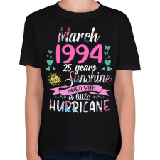PRINTFASHION Születésnap 1994 Március - Napfény egy kis hurrikánnal! - Gyerek póló - Fekete gyerek póló
