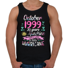 PRINTFASHION Születésnap 1999 Október - Napfény egy kis hurrikánnal! - Férfi atléta - Fekete atléta, trikó
