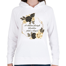 PRINTFASHION Születésnap feleség február PM PF - Női kapucnis pulóver - Fehér női pulóver, kardigán