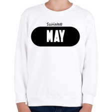 PRINTFASHION Születésnap május - Gyerek pulóver - Fehér gyerek pulóver, kardigán