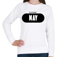 PRINTFASHION Születésnap május - Női pulóver - Fehér női pulóver, kardigán