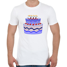 PRINTFASHION Születésnapi torta - Férfi póló - Fehér