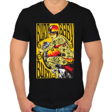 PRINTFASHION Született csajszi - Férfi V-nyakú póló - Fekete férfi póló