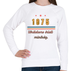 PRINTFASHION szülinap 1975  - Női pulóver - Fehér