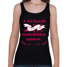 PRINTFASHION Szülinap királynők szalag pink - Női atléta - Fekete női trikó