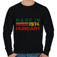 PRINTFASHION Szülinap Made in 1974 - Férfi pulóver - Fekete férfi pulóver, kardigán