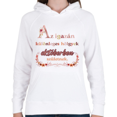 PRINTFASHION szülinap okt virágos  - Női kapucnis pulóver - Fehér