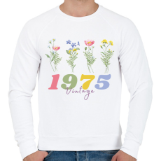 PRINTFASHION szülinap vadvirág - Férfi pulóver - Fehér