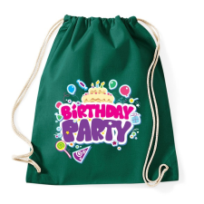 PRINTFASHION Szülinapi party - Sportzsák, Tornazsák - Sötétzöld tornazsák