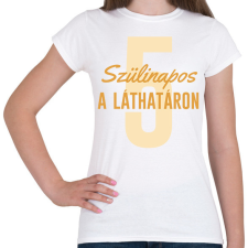 PRINTFASHION Szülinapos a láthatáron - Számmal - Női póló - Fehér női póló