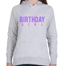 PRINTFASHION Szülinapos csaj - Női kapucnis pulóver - Sport szürke női pulóver, kardigán
