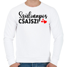 PRINTFASHION Szülinapos Csajszi - Férfi pulóver - Fehér