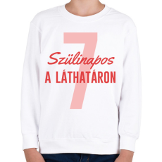 PRINTFASHION Szülinapos - Számmal - Gyerek pulóver - Fehér