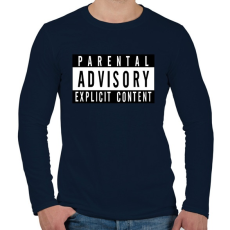 PRINTFASHION Szülői felügyelettel - Férfi hosszú ujjú póló - Sötétkék