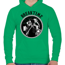 PRINTFASHION Szünet - Férfi kapucnis pulóver - Zöld férfi pulóver, kardigán