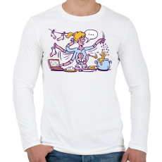 PRINTFASHION Szuper anya - Férfi hosszú ujjú póló - Fehér