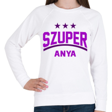 PRINTFASHION Szuper anyák - Női pulóver - Fehér