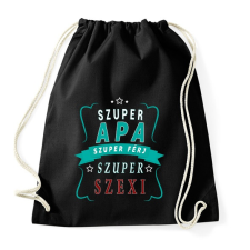 PRINTFASHION Szuper Apa! - Sportzsák, Tornazsák - Fekete tornazsák