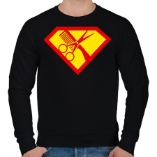 PRINTFASHION szuper fodrász - Férfi pulóver - Fekete férfi pulóver, kardigán
