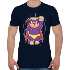 PRINTFASHION Szuper mopsz - Férfi póló - Sötétkék férfi póló