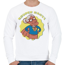 PRINTFASHION Szuper nagyi - Férfi pulóver - Fehér