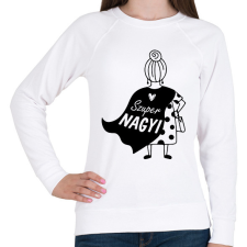 PRINTFASHION Szuper nagyi - Női pulóver - Fehér női pulóver, kardigán
