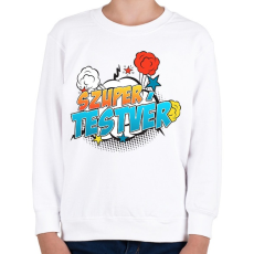 PRINTFASHION Szuper tesó - Gyerek pulóver - Fehér