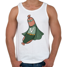 PRINTFASHION Szuper virsli - Férfi atléta - Fehér atléta, trikó