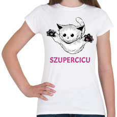PRINTFASHION SZUPERCICU - Női póló - Fehér