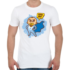 PRINTFASHION Szuperhős baba - Férfi póló - Fehér férfi póló