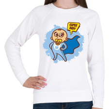 PRINTFASHION Szuperhős baba - Női pulóver - Fehér női pulóver, kardigán