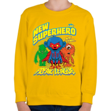 PRINTFASHION Szuperhős - Gyerek pulóver - Sárga gyerek pulóver, kardigán