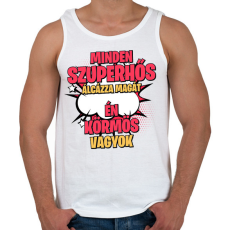 PRINTFASHION SZUPERHŐS KÖRMÖS - Férfi atléta - Fehér