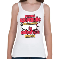 PRINTFASHION SZUPERHŐS KOZMETIKUS - Női atléta - Fehér