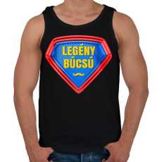 PRINTFASHION Szuperhős legénybúcsú - Férfi atléta - Fekete