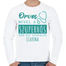 PRINTFASHION Szuperhős - Orvos - Férfi pulóver - Fehér férfi pulóver, kardigán