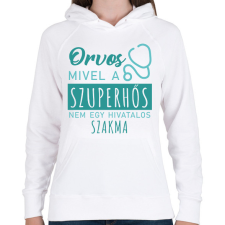 PRINTFASHION Szuperhős - Orvos - Női kapucnis pulóver - Fehér női pulóver, kardigán