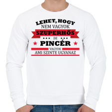 PRINTFASHION Szuperhős - Pincér - Férfi pulóver - Fehér férfi pulóver, kardigán