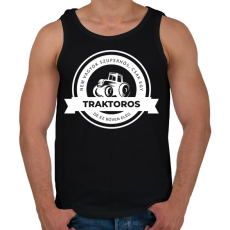 PRINTFASHION Szuperhős Traktoros - Férfi atléta - Fekete