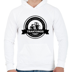 PRINTFASHION Szuperhős traktoros - Férfi kapucnis pulóver - Fehér