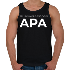 PRINTFASHION SZUPERKÉPESSÉGEM APA - Férfi atléta - Fekete